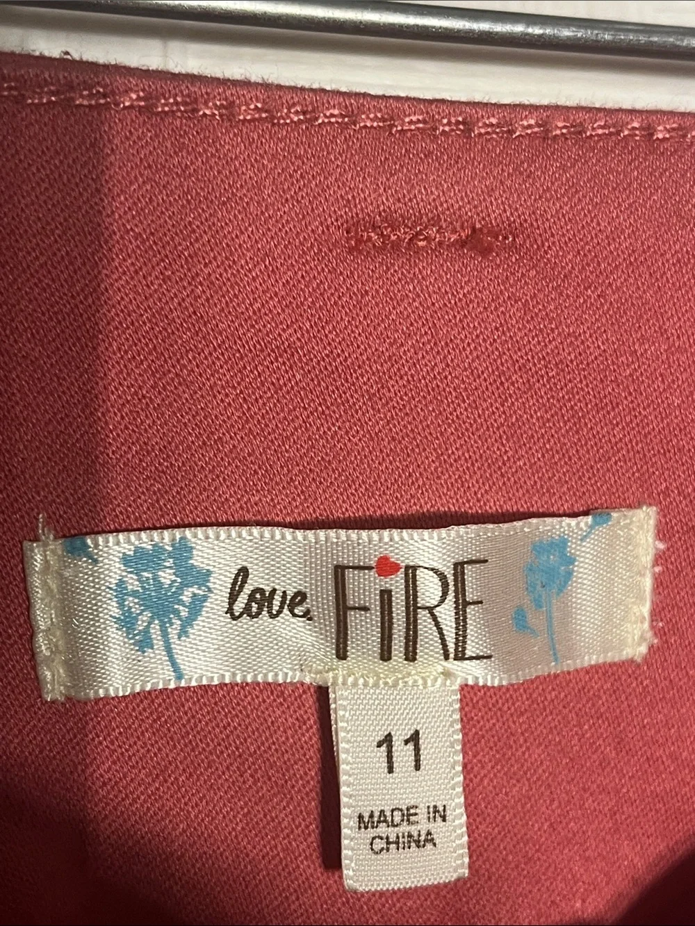 love, Fire Women's Skinny Pants in Deep Red - Picture 4 of 6